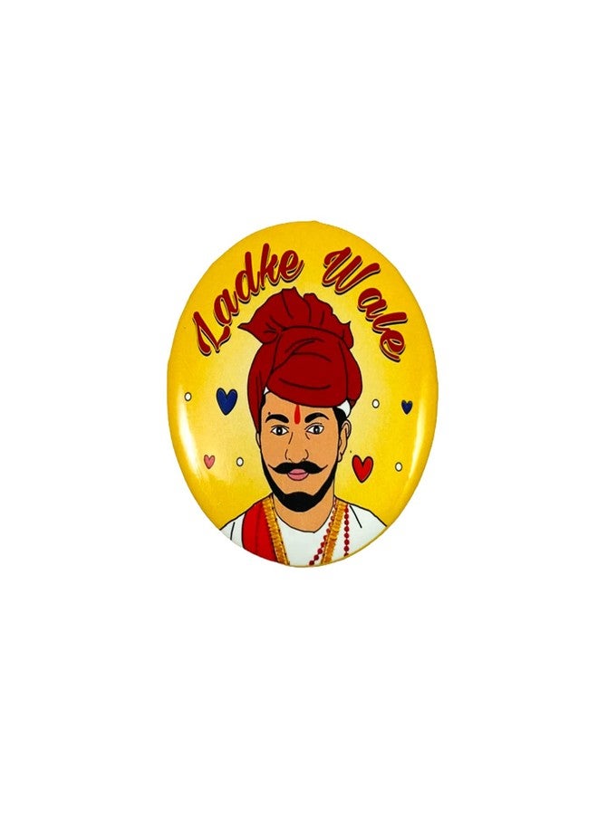 Evisha Set of 10 Ladkewale |Team Groom Wedding Badges Badges for Shadi Bachelor Party Reception Party and Events, Pin Button Badges Size 58mm - Image 3